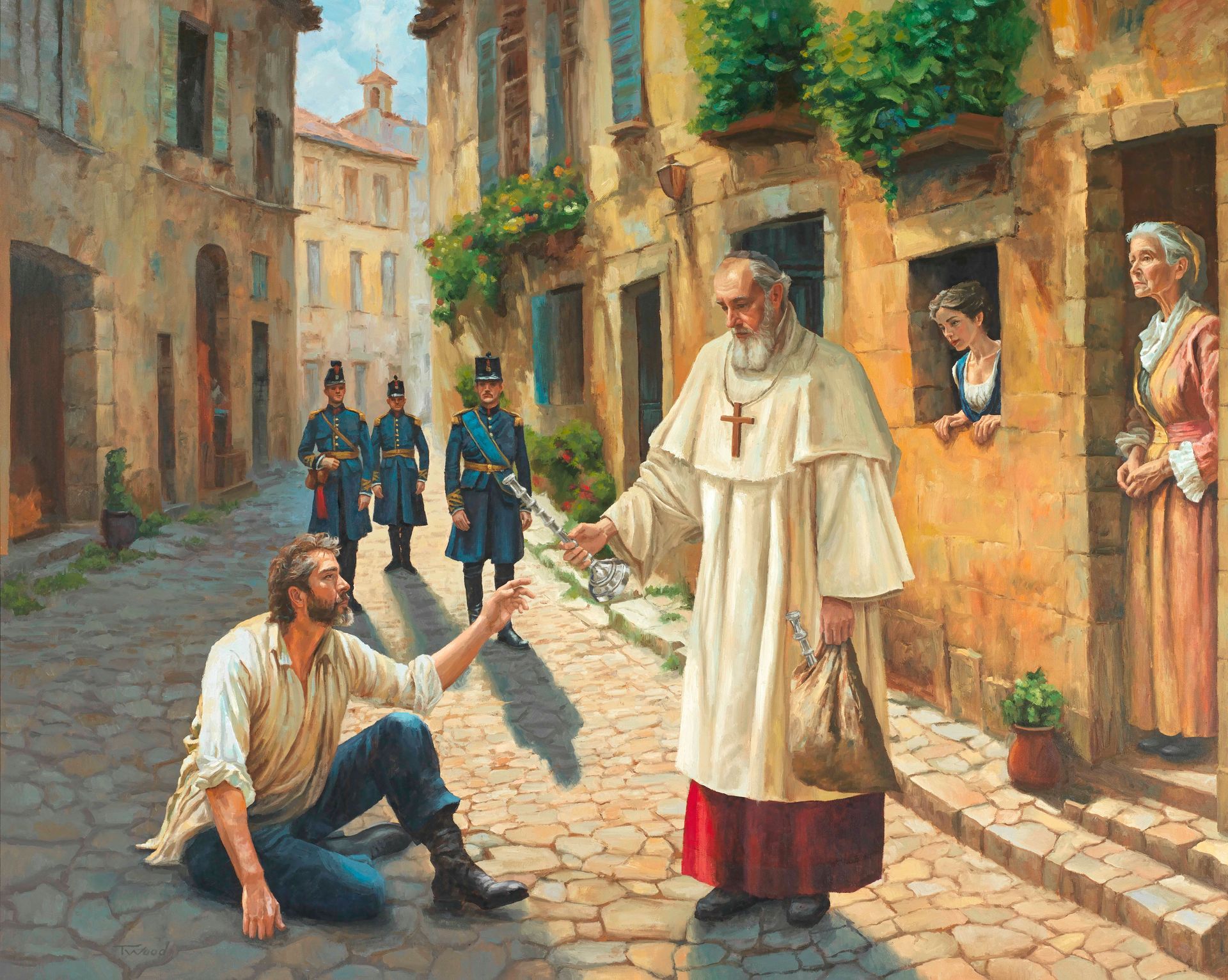 From Shadows to Light oil on canvas painting of Les Miserables