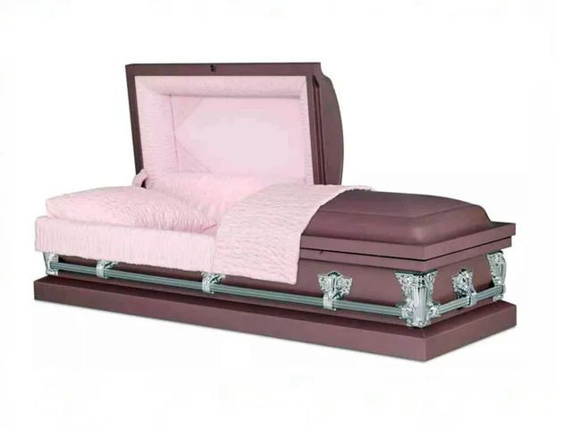 Orchid metal casket from Caring Cremations