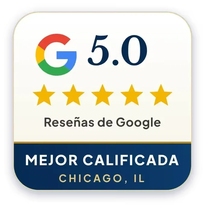 La mejor calificada en Chicago: 5.0 estrellas en las reseñas de Google