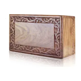 Duncan Wood Urn with Engraving from Caring Cremations