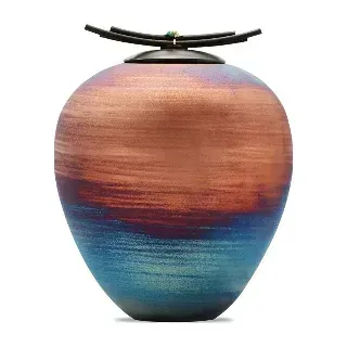 Earth Monument Raku Urn from Caring Cremations