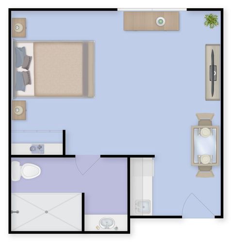 Assisted Living Millville New Jersey Studio Apartment for Seniors
