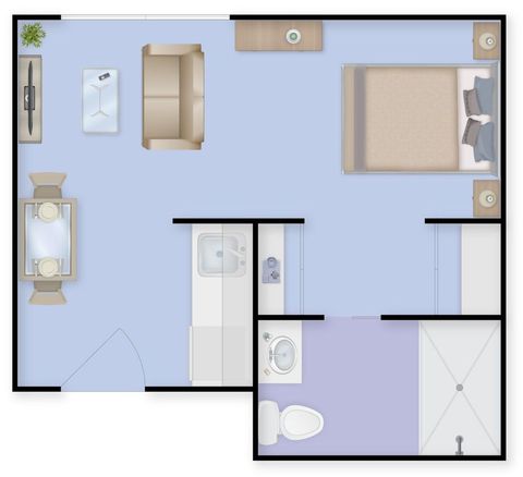Assisted Living Millville New Jersey Deluxe Studio Apartment for Seniors
