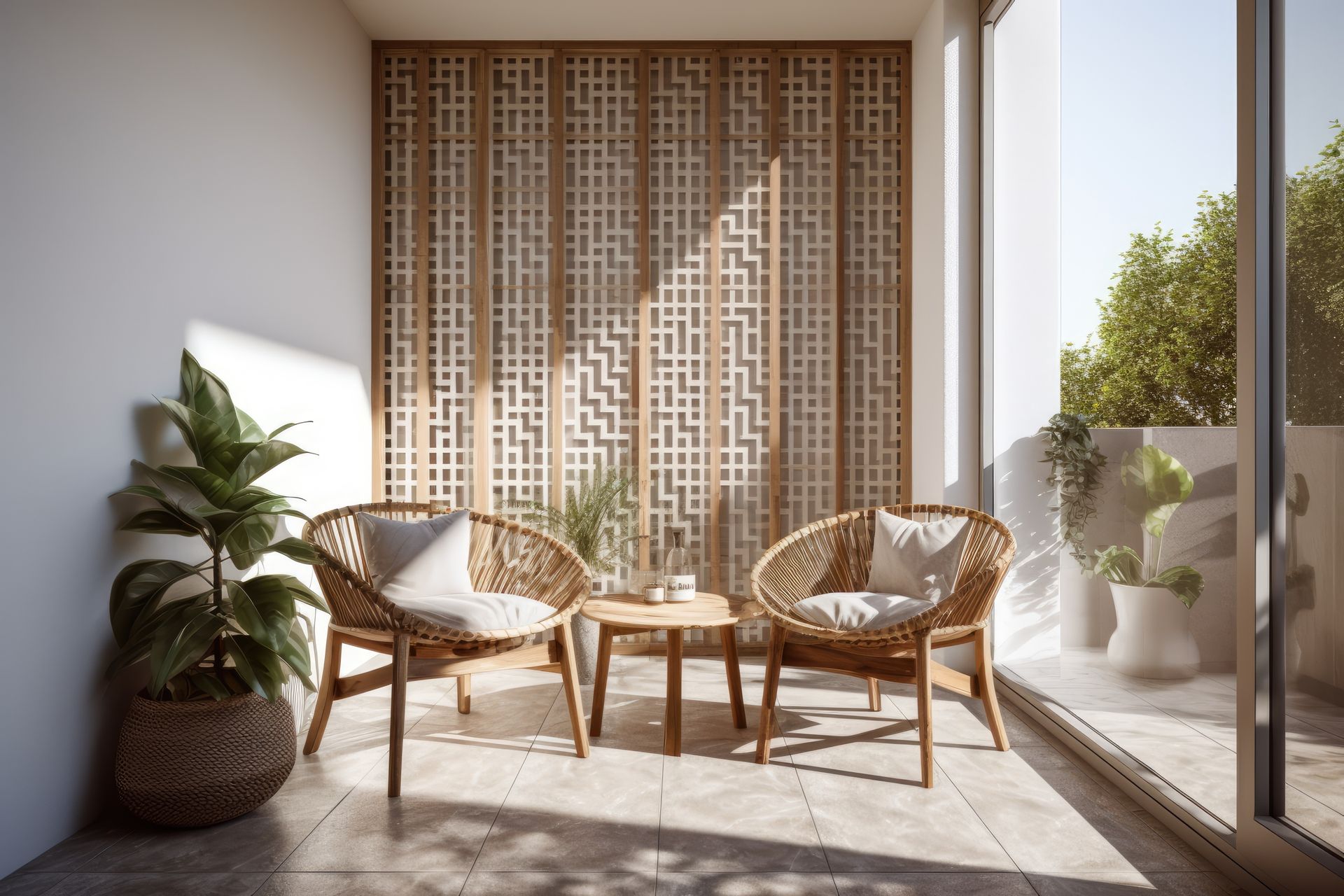 geflieste Terrasse