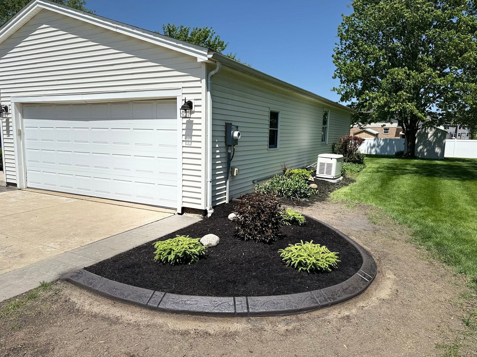 mulch in lawn