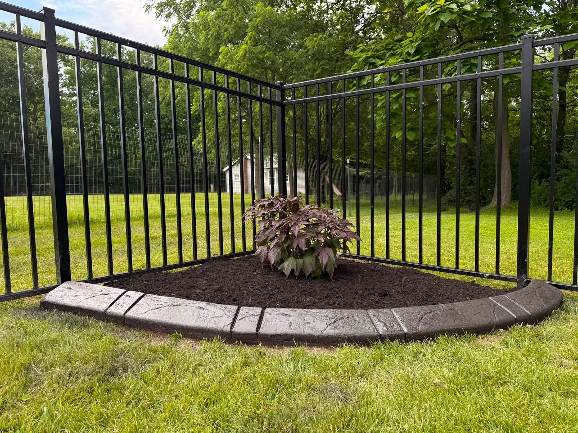 landscaped flower bed