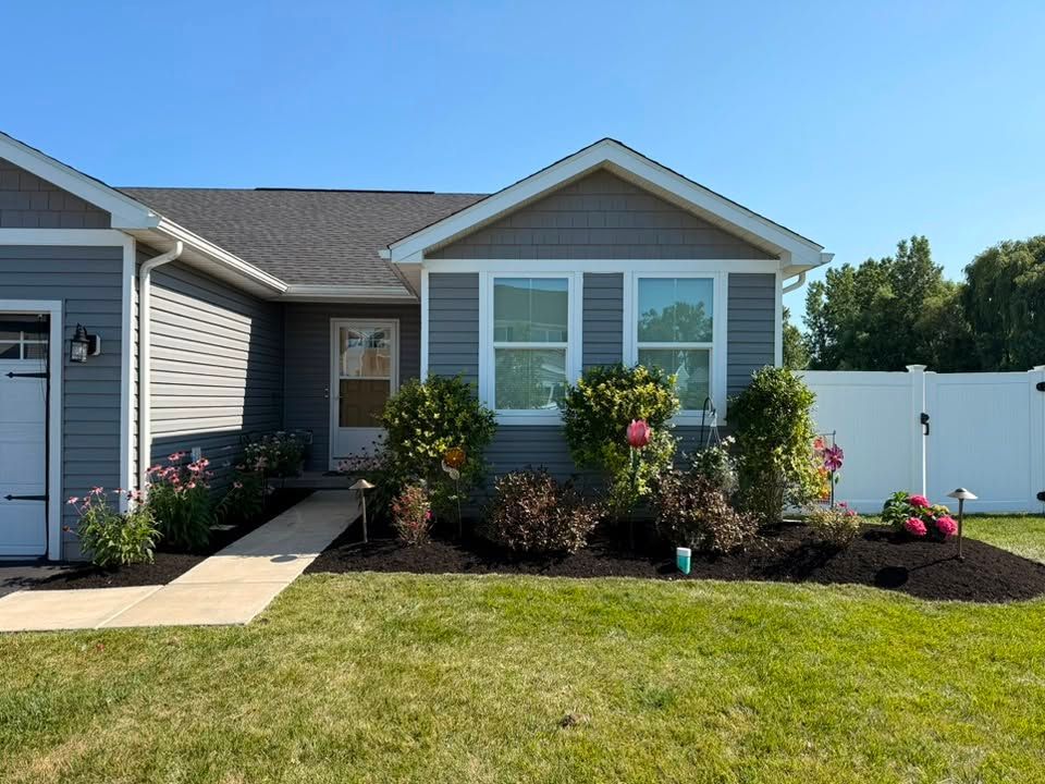 landscaped yard