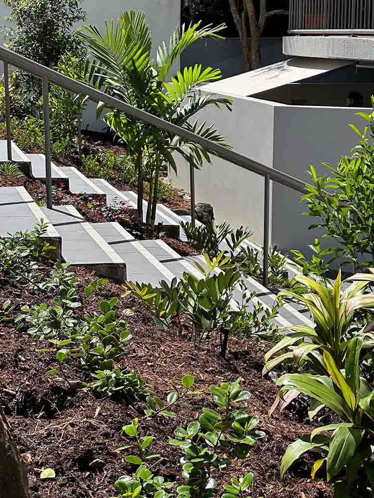 Lush Greenery Adorns Staircases With Precision — Hallsmark Property Services