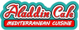 a logo for aladdin cafe mediterranean cuisine