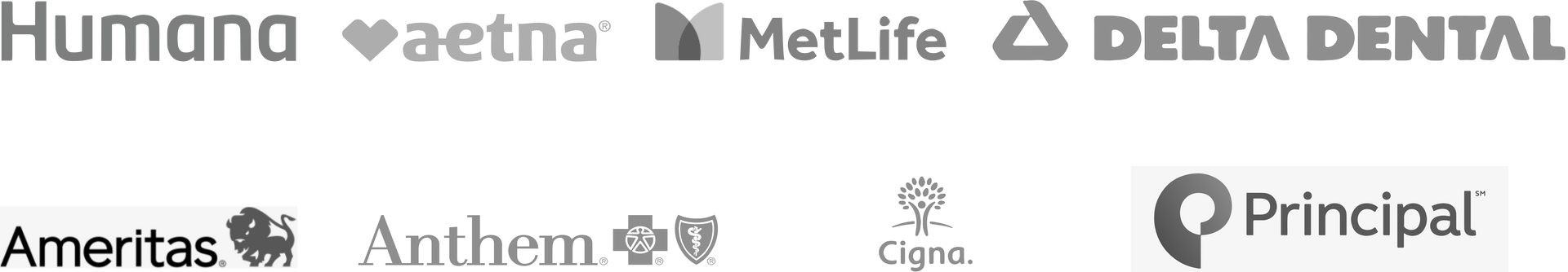 A white background with a few logos including metlife and delta dental