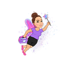 a cartoon of a woman with fairy wings holding a wand