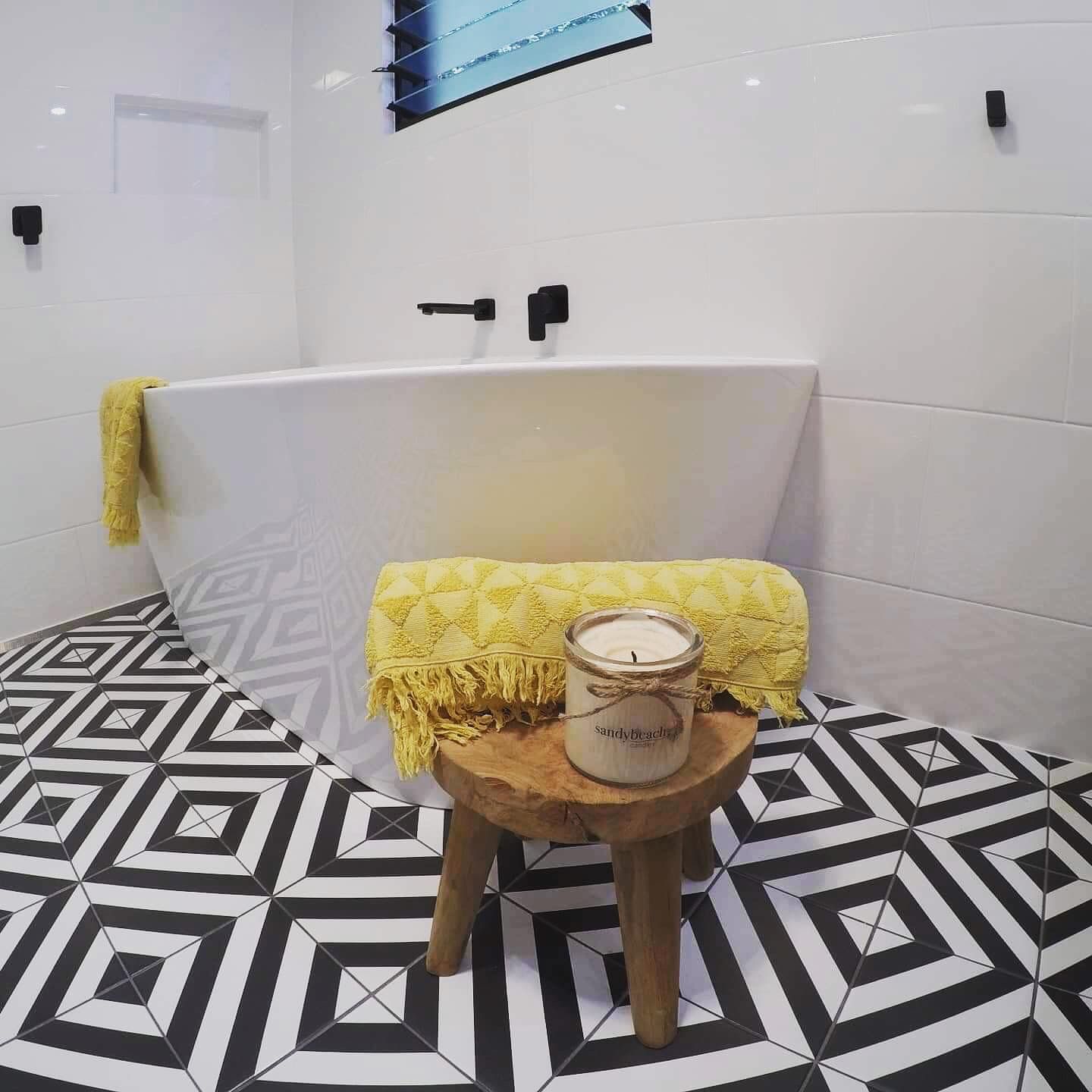 Modern Bathroom with Freestanding Tub — Midcoast Wall & Floor Tiling in Woolgoolga, NSW