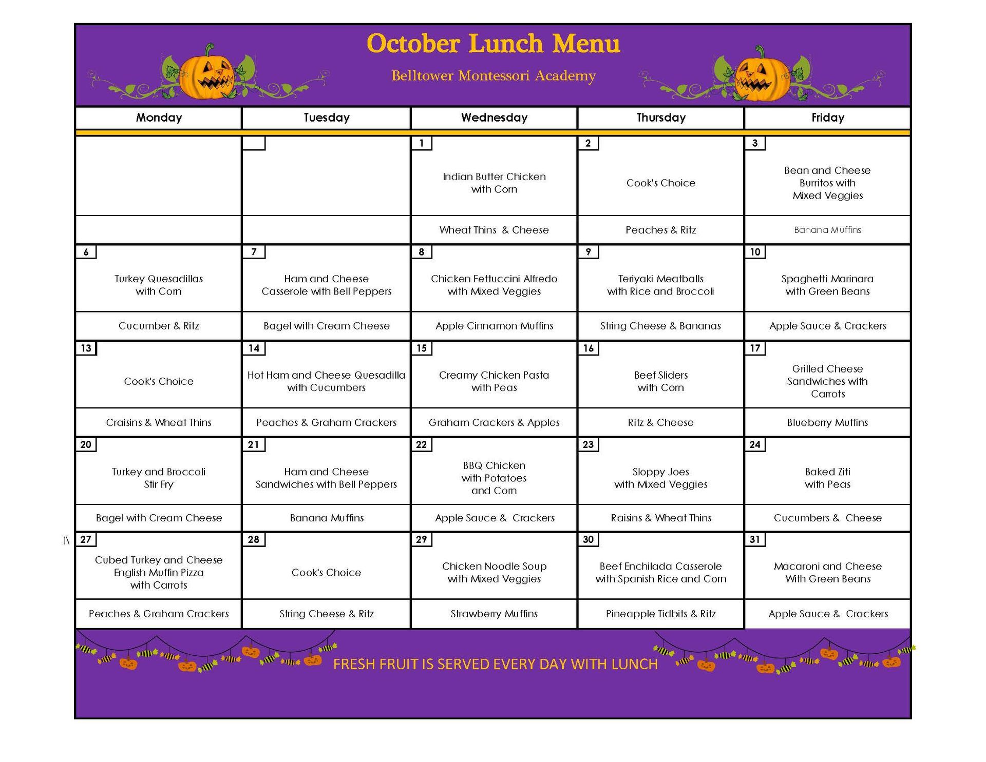 Lunch Program June