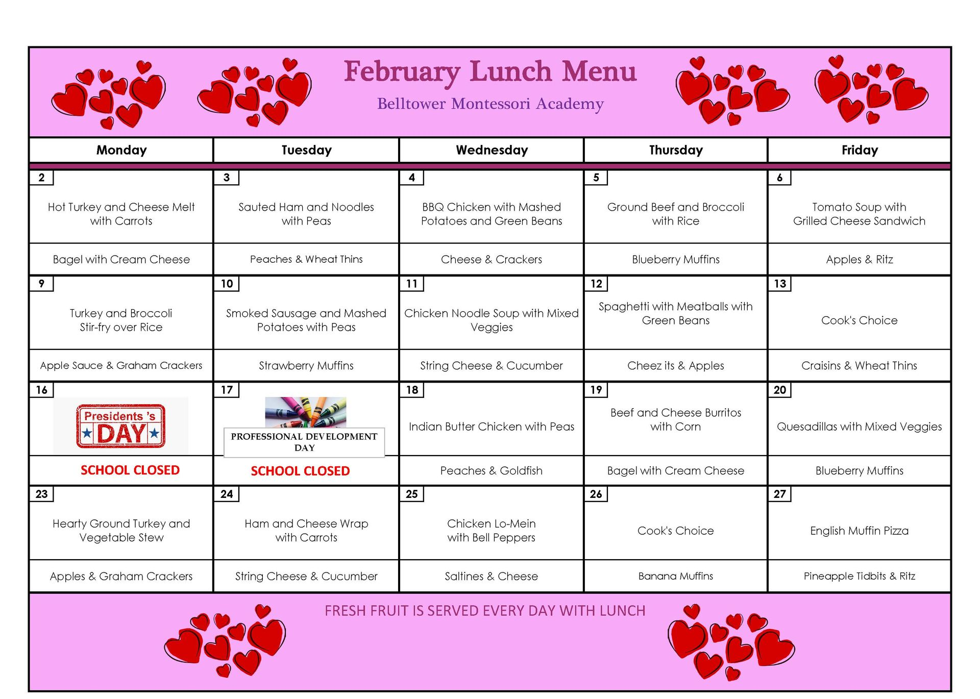 Lunch Program June