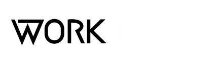 The word work is written in black on a white background.