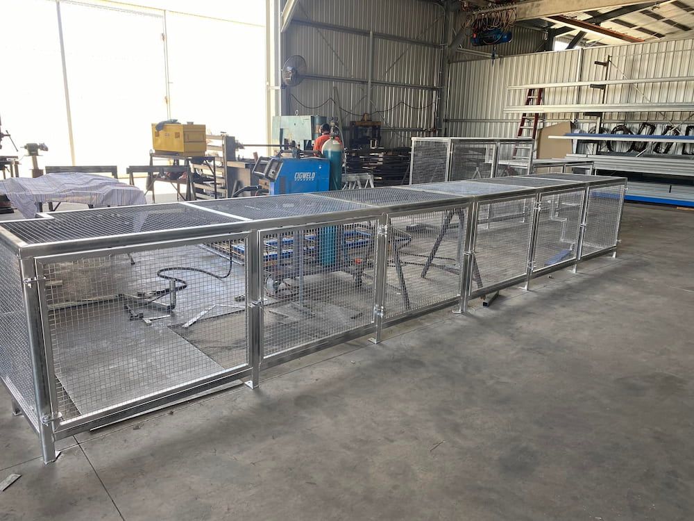 A Stainless Steel Table Is Being Built In A Factory — Quality Fabrications & Welding Pty Ltd In Bohle, QLD