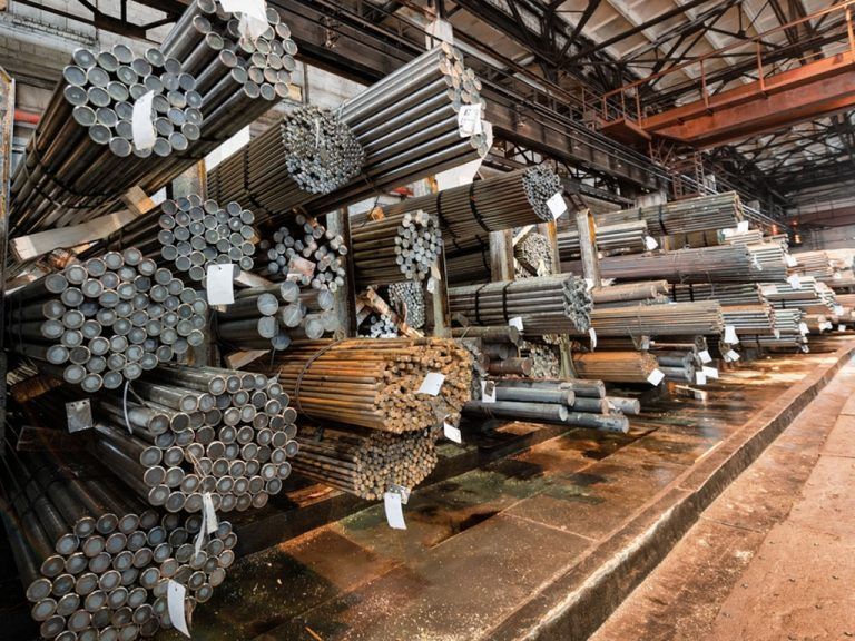 A Warehouse Filled With Lots Of Different Types Of Metal — Quality Fabrications & Welding Pty Ltd In Bohle, QLD