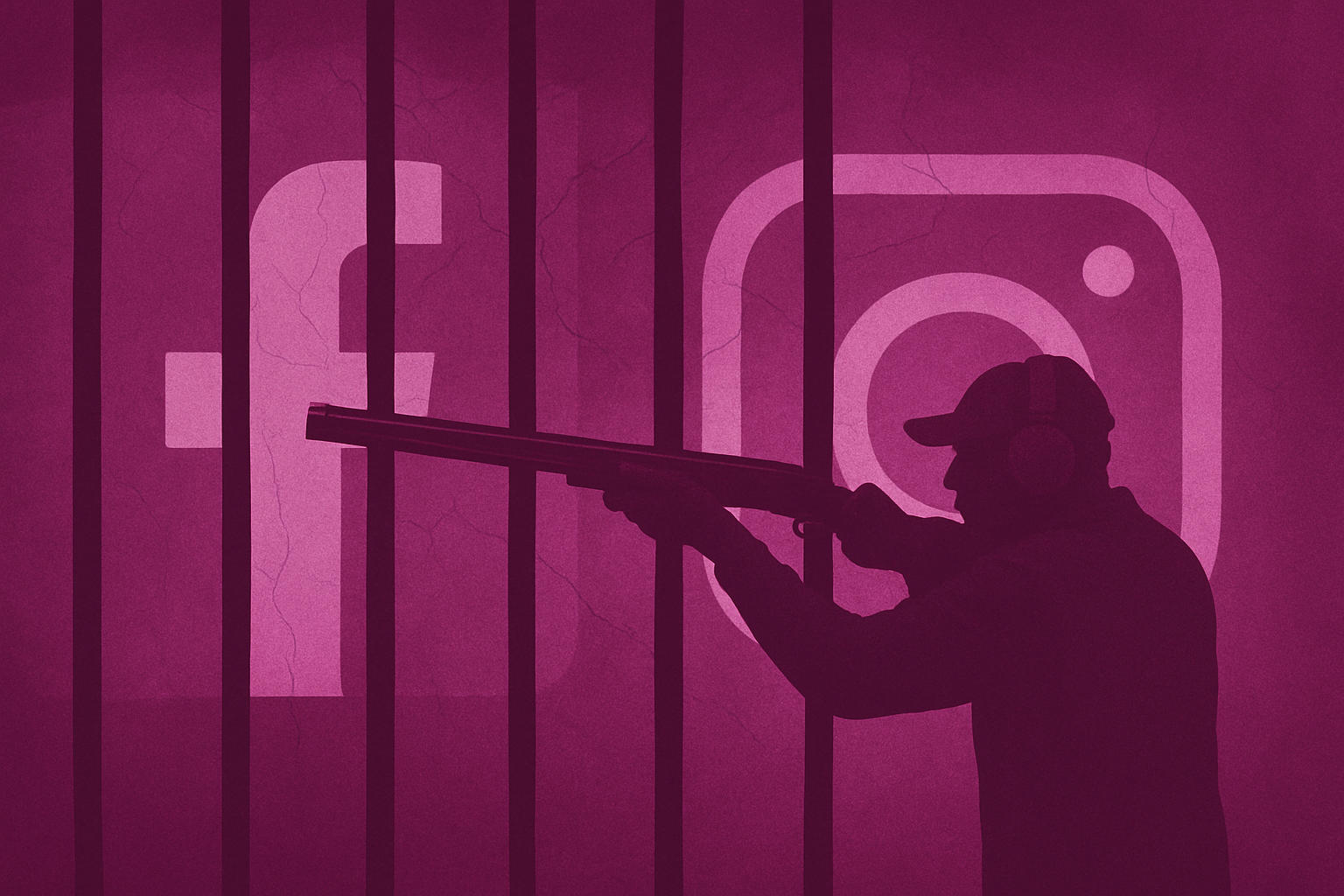Taking a photo of a gun for Instagram.
