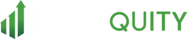 InvesQuity logo with green upward bars and white letters spelling
