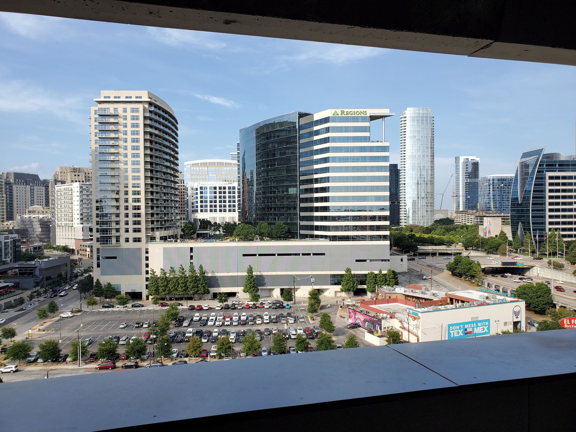 A view of a city with a lot of tall buildings