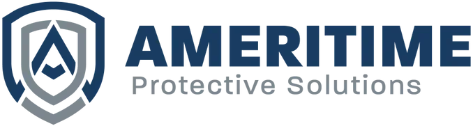 The logo for ameritime protective solutions has a shield on it.