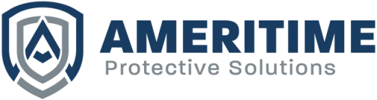 The logo for ameritime protective solutions has a shield on it.