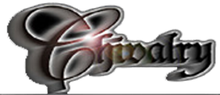 A logo for a R&B artist called Chivalry with a white background