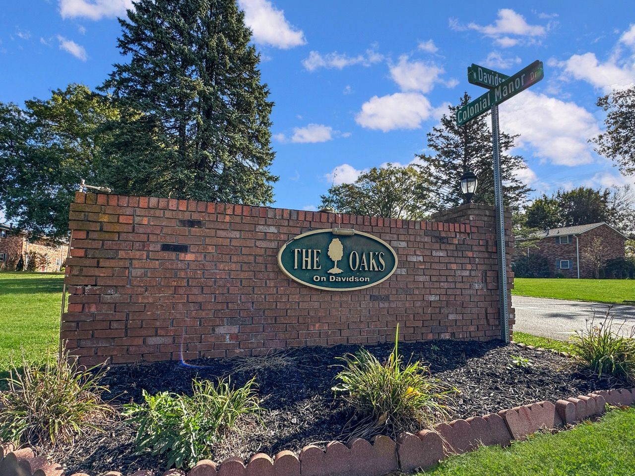 Brick sign for