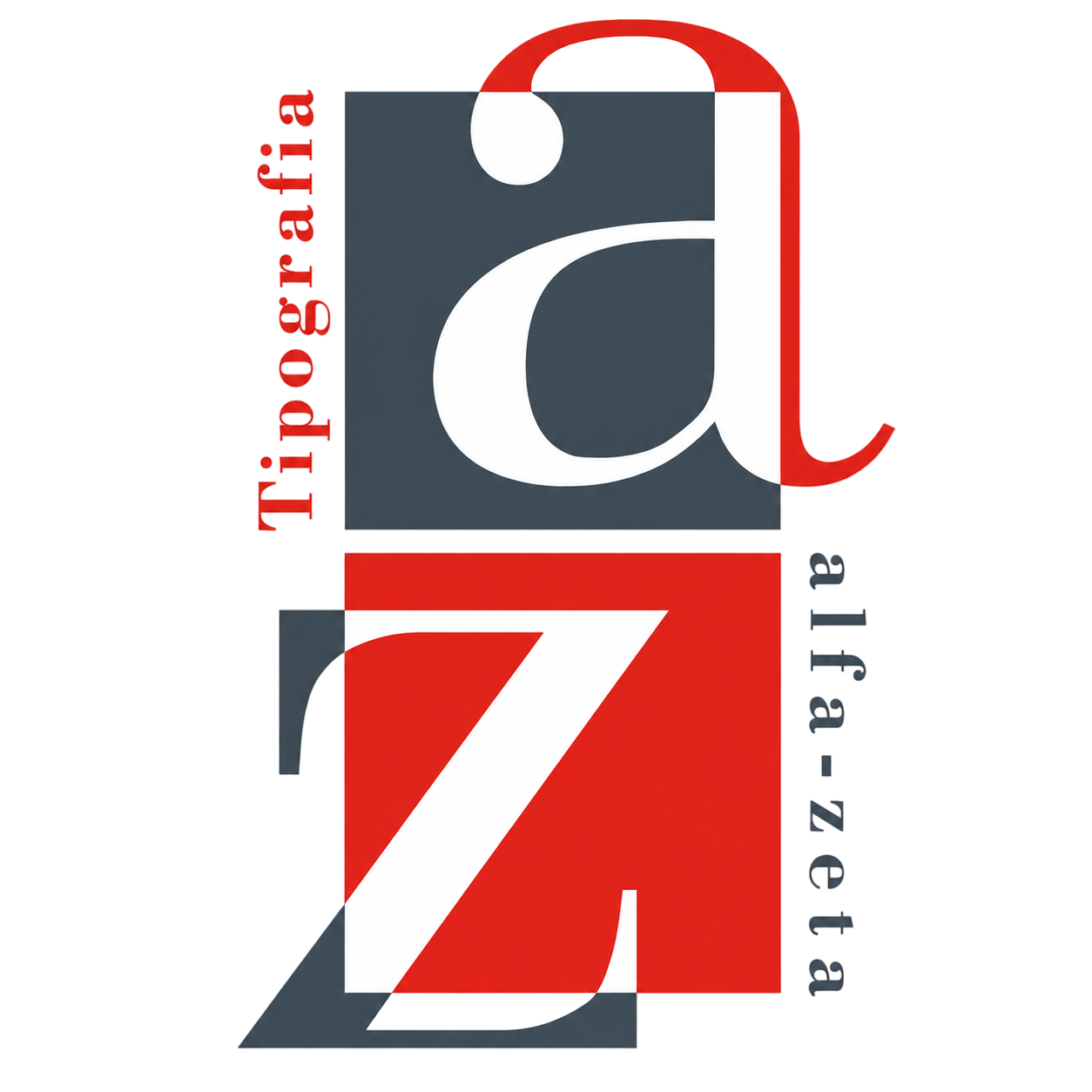 Logo tipografico &ldquo;Afa-zuela&rdquo; con lettere stilizzate rosse, grigie e bianche su sfondo bianco.
