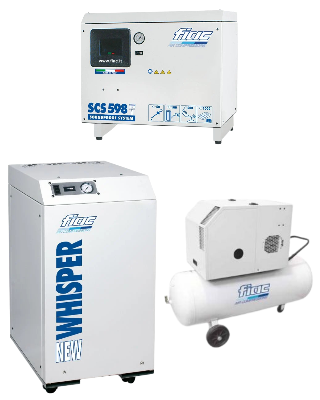 Compressori d’aria insonorizzati a pistone