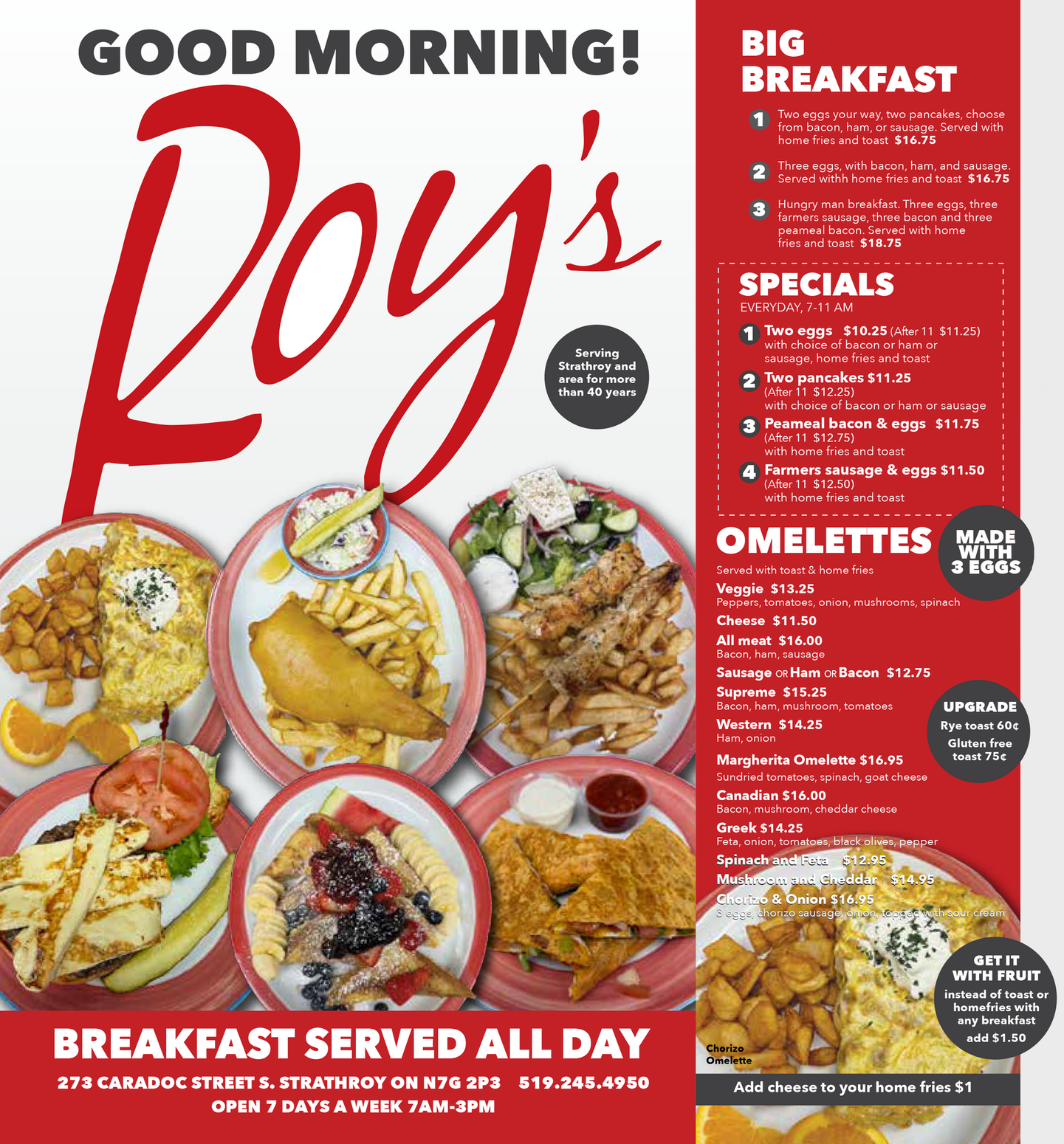 Menu Side 1