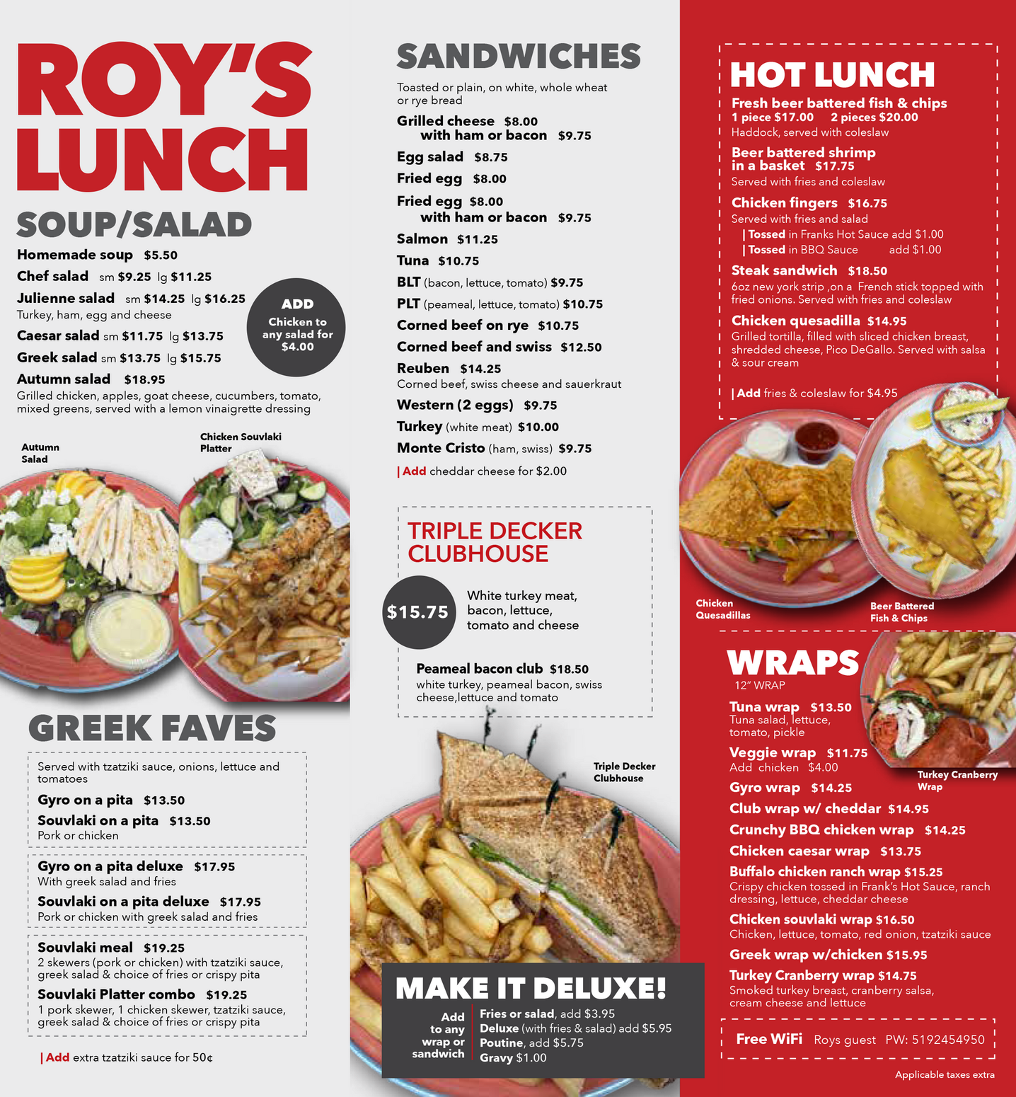 Lunch Menu