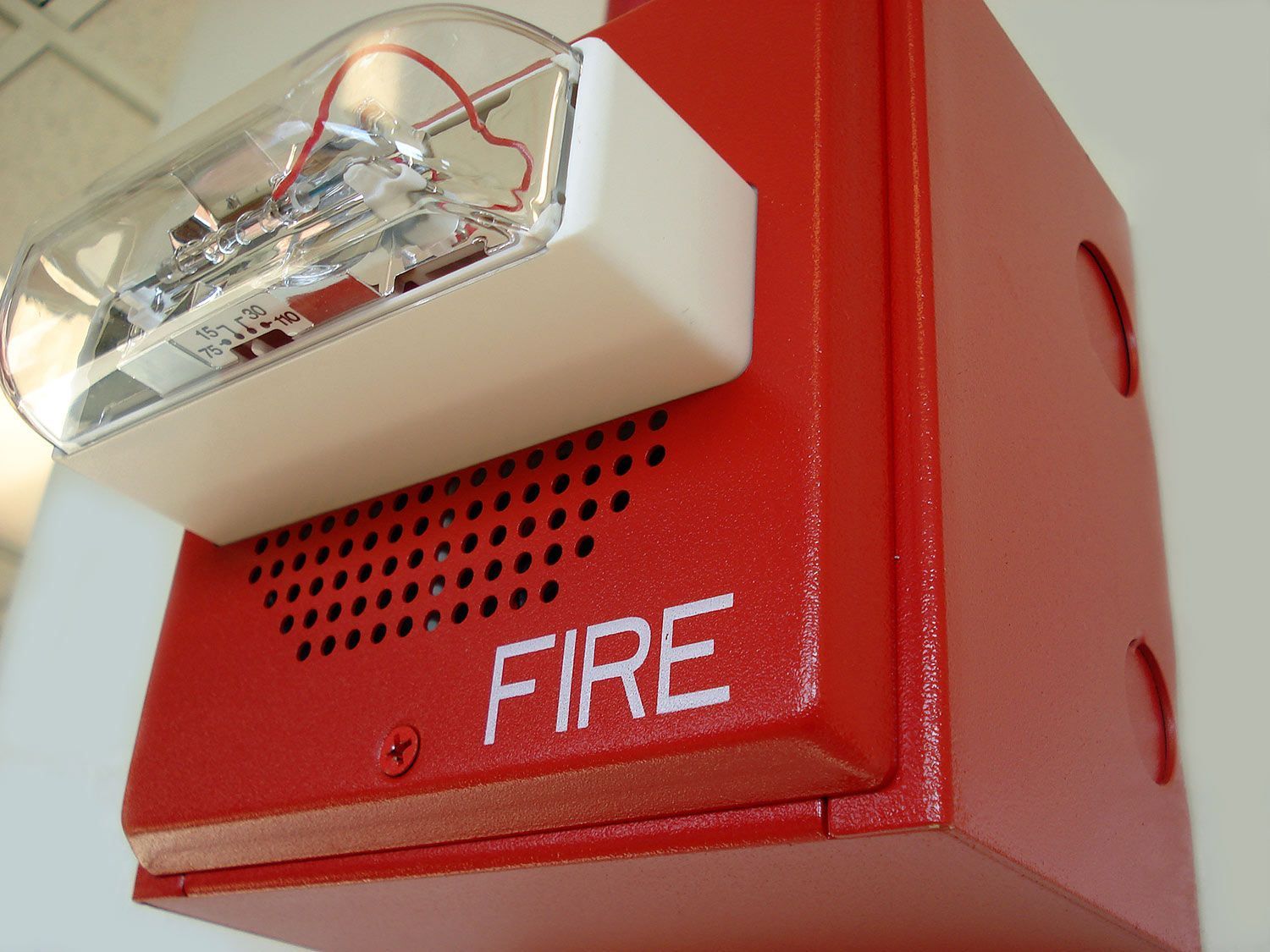 Close-up on Fire Alarrm