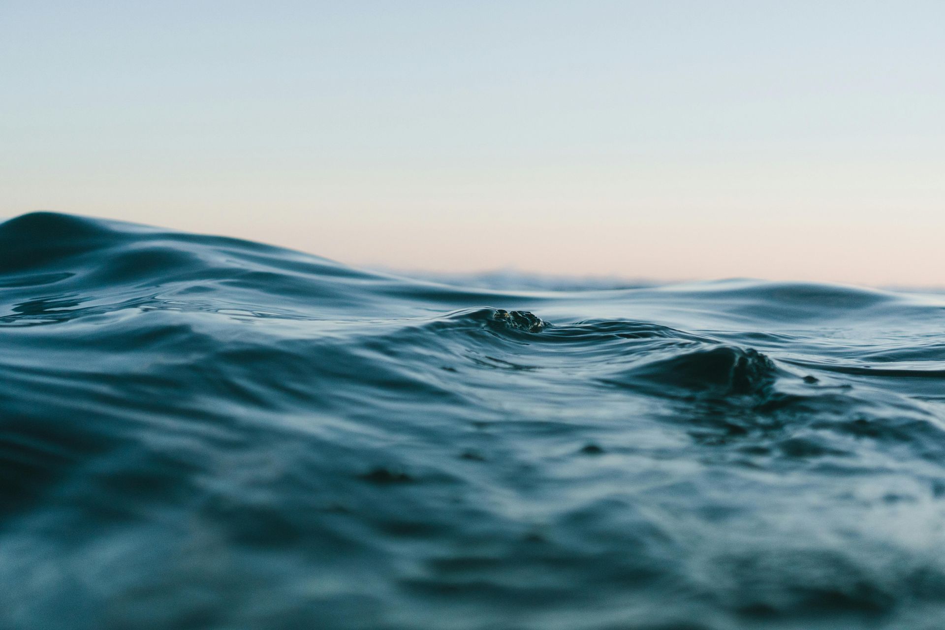 Calm sunrise ocean waves