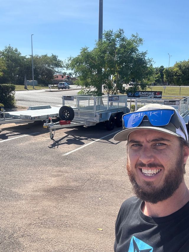 Matt, owner of Empire Trailer Hire, at one of the trailer sites