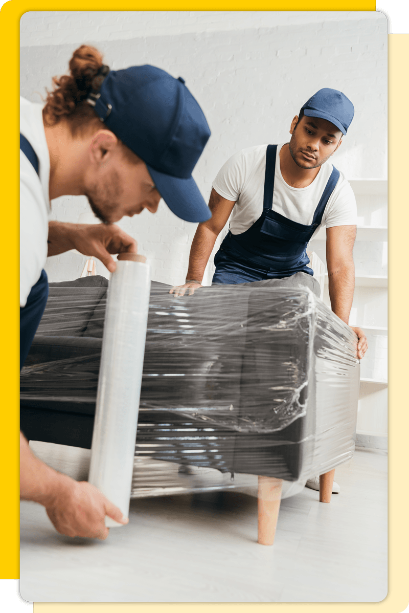movers protecting furniture