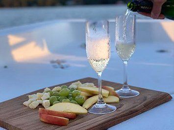 Cheese Board with Champagne