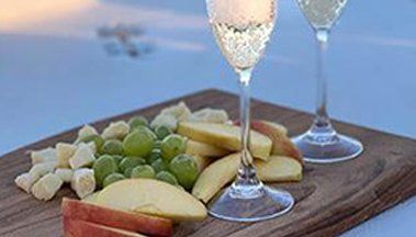 Cheese board and champagne