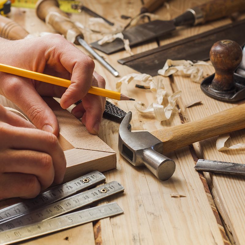 Carpenter Doing Woodwork