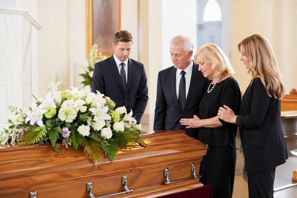 a somber funeral service in Scottsdale, AZ