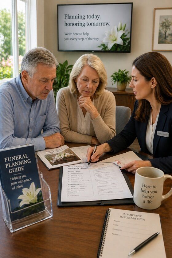 funeral planning consultation with a funeral director in Glendale, AZ