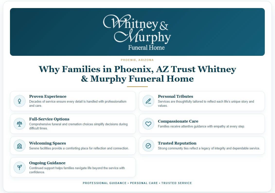 Why Families in Phoenix, AZ Trust Us for meaningful funerals and cremations