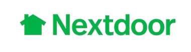 Green Nextdoor logo with a house icon