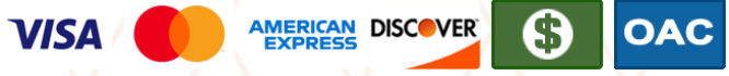 A blurred image of visa mastercard american express and oac