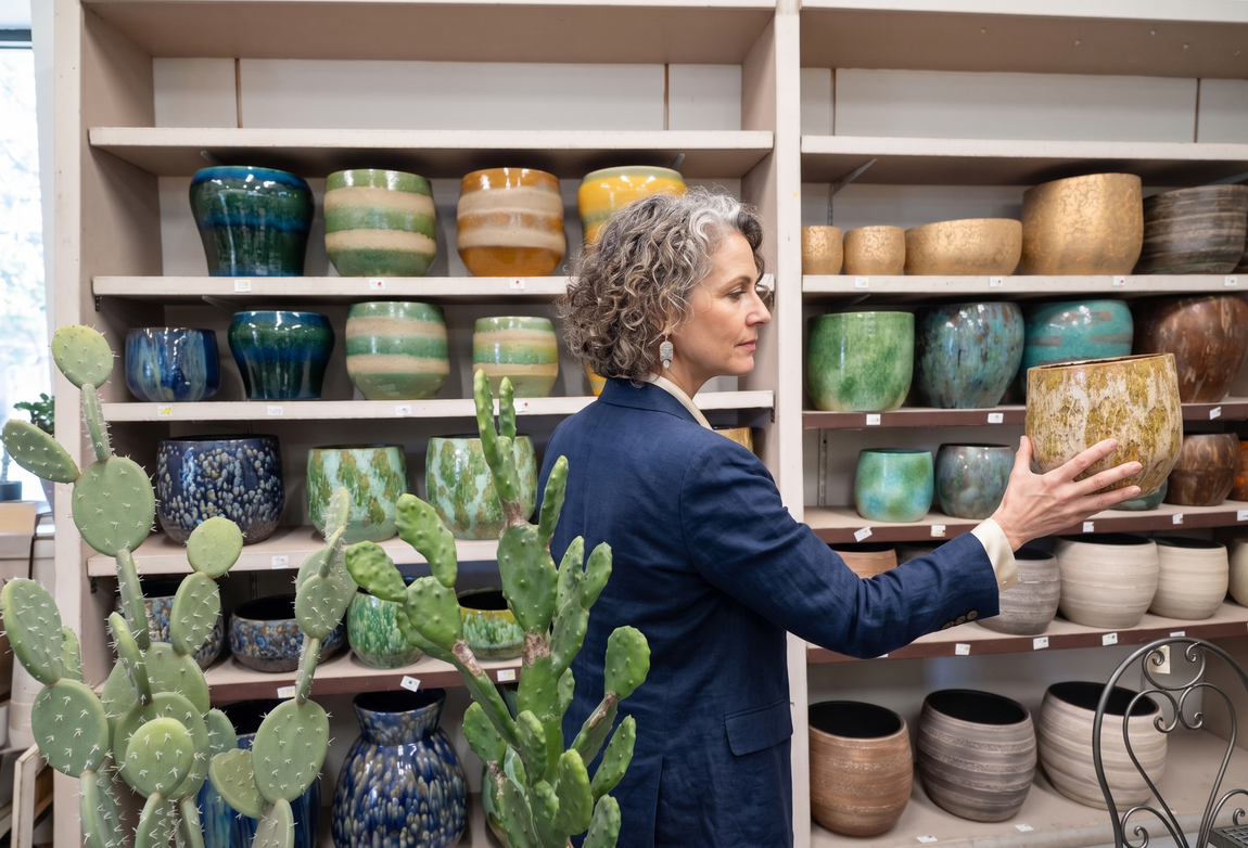 vasi in ceramica per il soggiorno