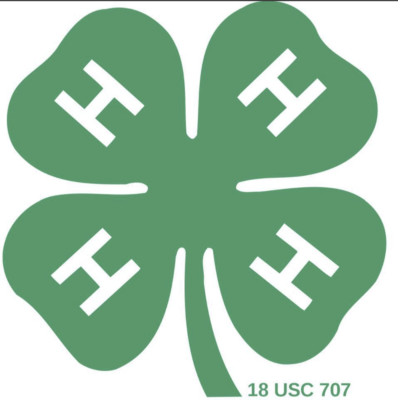 A four leaf clover with the letter h on it