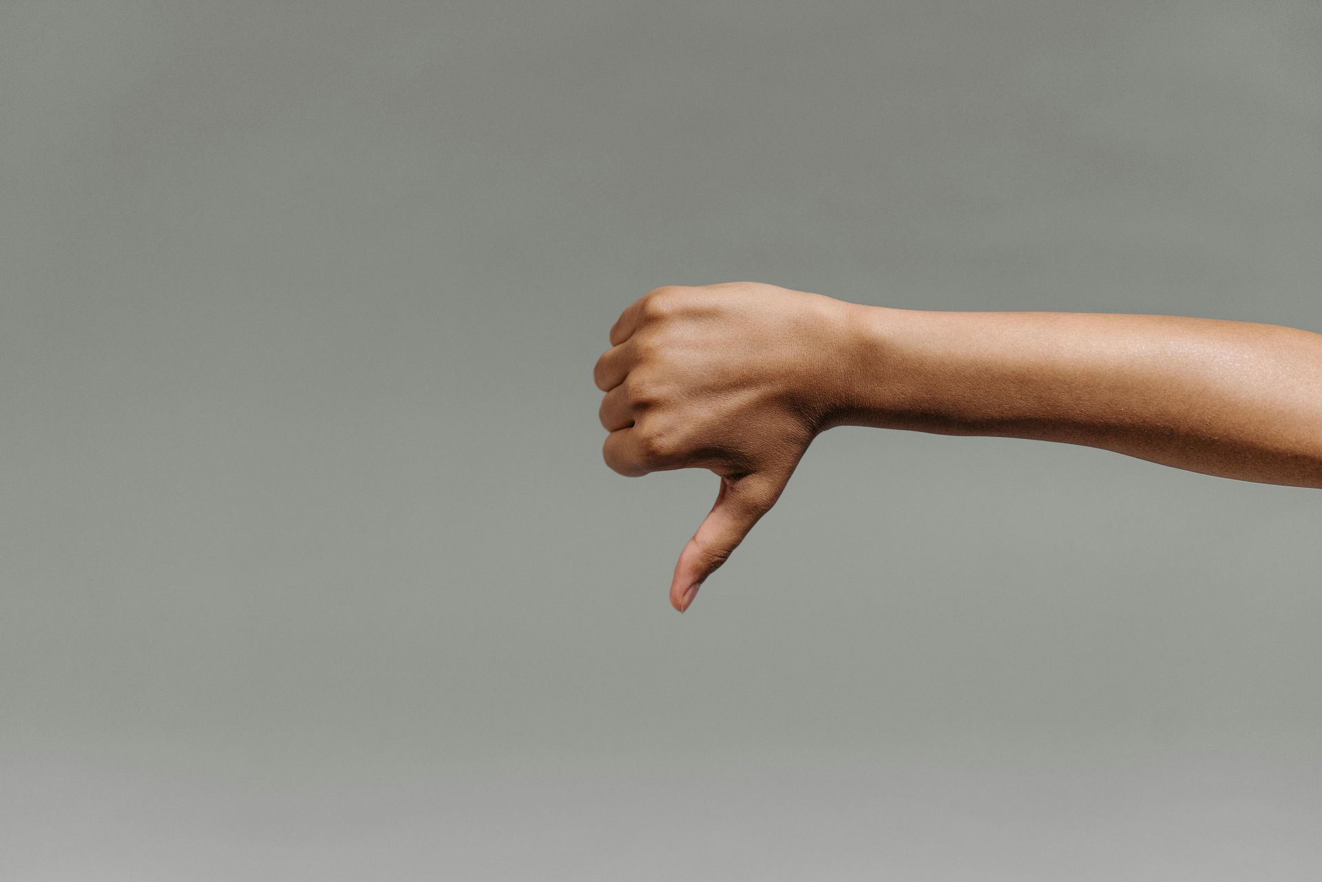 someone giving a thumbs down