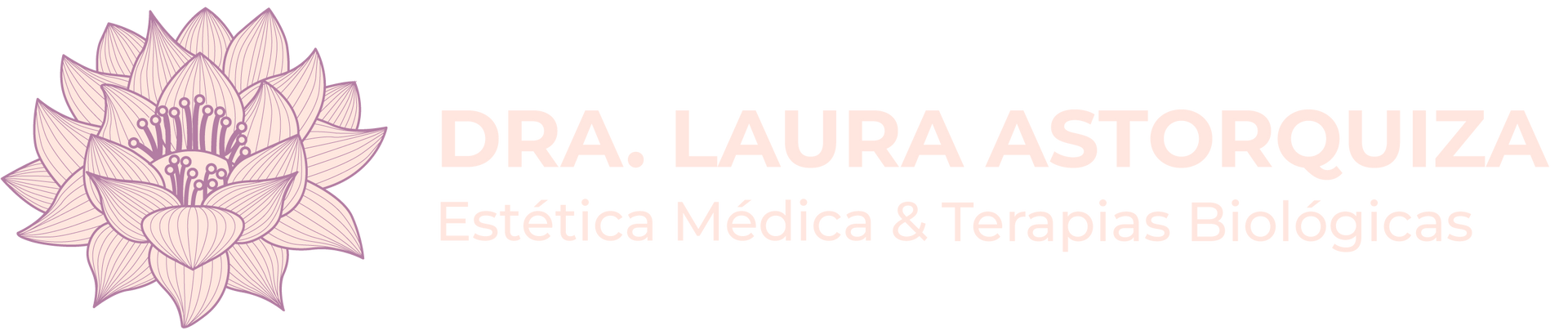 El logo de la Dra. Laura Astorquiza es una flor rosa.