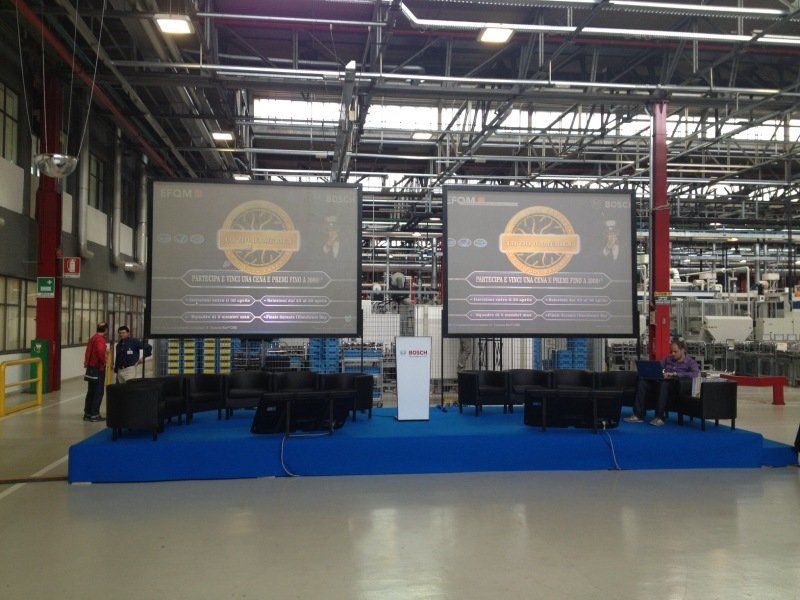 stage with megascreens