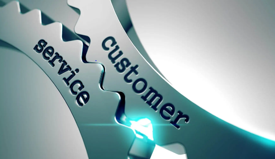 Text Customer Service written on two partially visible cogwheels